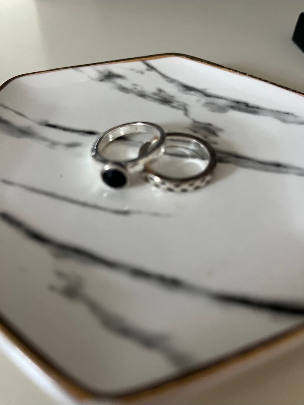 Set of 2 Rings some tarnishing